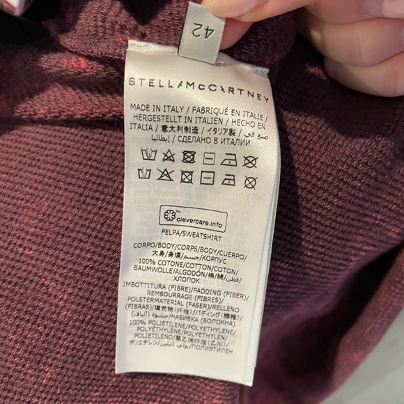 BRAND NEW STELLA MCCARTNEY CROPPED ACID WASH HOODIE! - Picture 5 of 5
